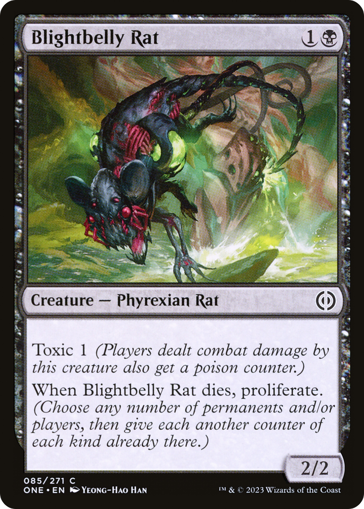 Blightbelly Rat (ONE-085) [Phyrexia: All Will Be One] Foil