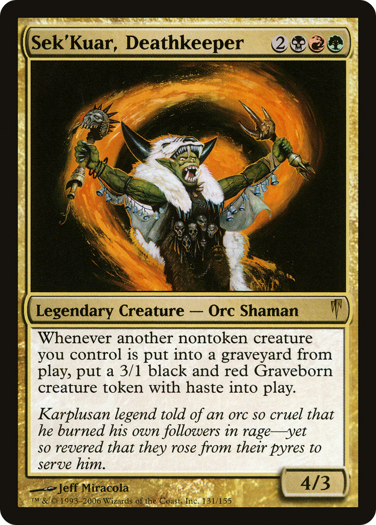 Sek'Kuar, Deathkeeper (CSP-131) [Coldsnap] Foil