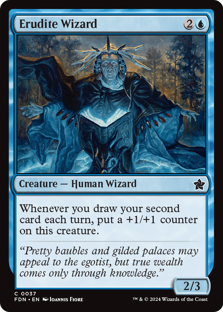 Erudite Wizard (FDN-037) [Foundations] Foil