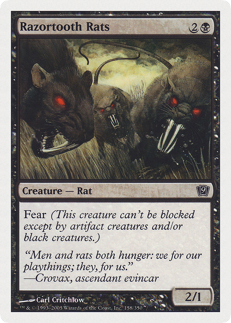 Razortooth Rats (9ED-158) [9th Edition] Foil