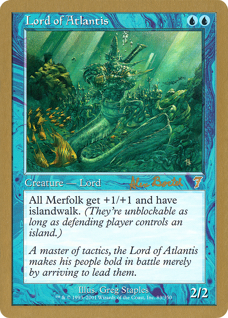 Lord of Atlantis - 2001 Alex Borteh (7ED) [World Championship Decks 2001]