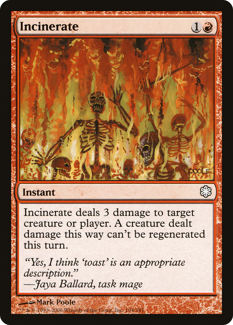 Incinerate (CTD-194) [Coldsnap Theme Decks]