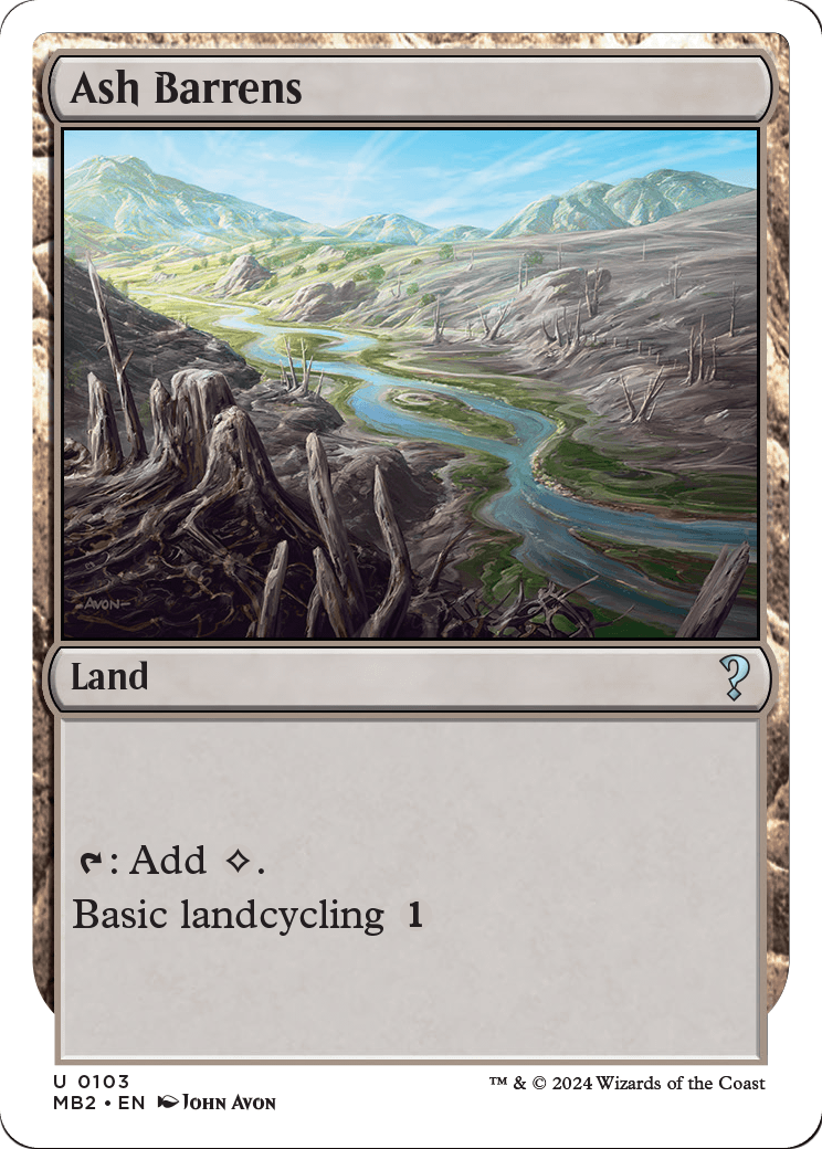 Ash Barrens (White Border) (MB2-103) [Mystery Booster 2]