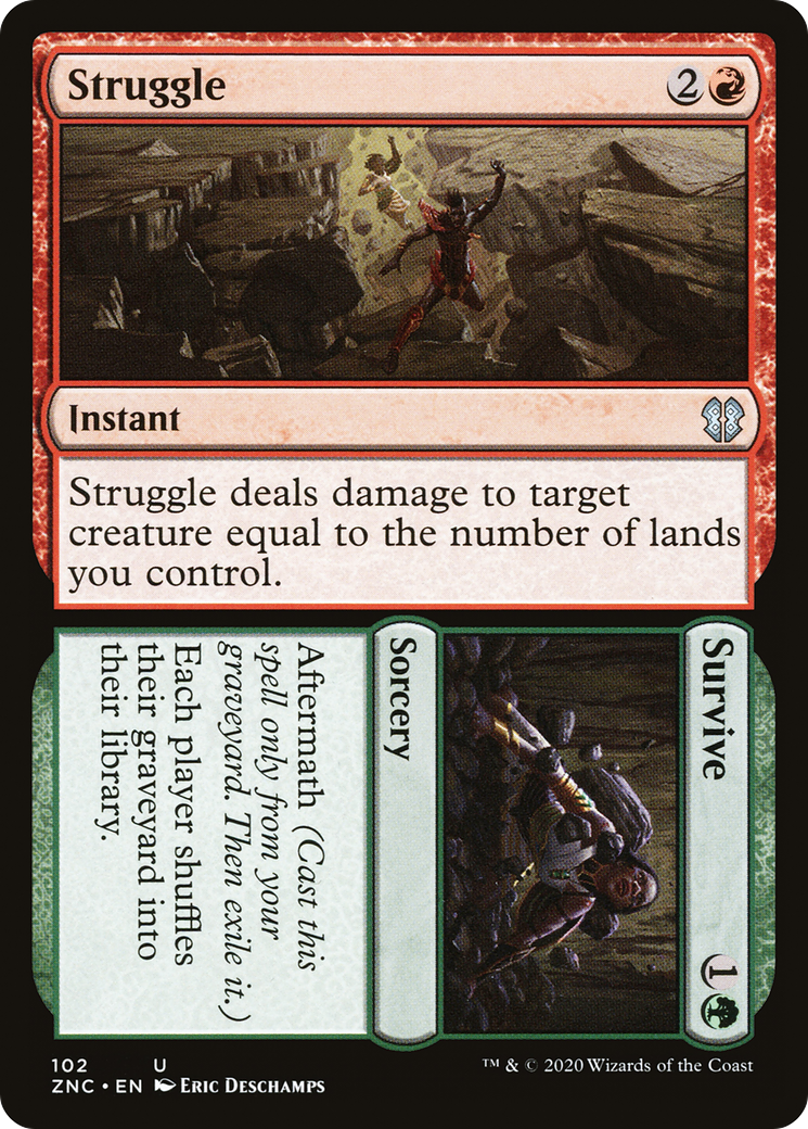 Struggle // Survive (ZNC-102) [Zendikar Rising Commander]