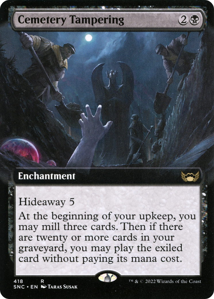 Cemetery Tampering (Extended Art) (SNC-418) [Streets of New Capenna] Foil