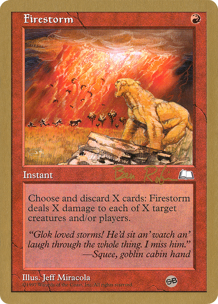 Firestorm - 1998 Ben Rubin (WTH) (SB) [World Championship Decks 1998]