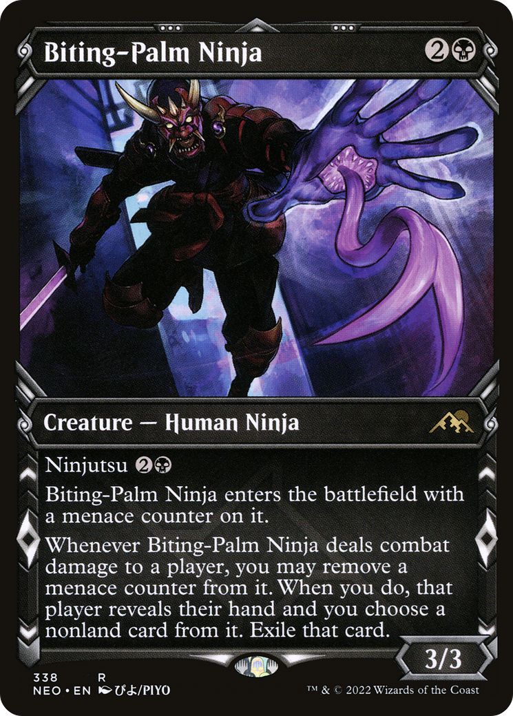 Biting-Palm Ninja (Showcase) (NEO-338) [Kamigawa: Neon Dynasty]