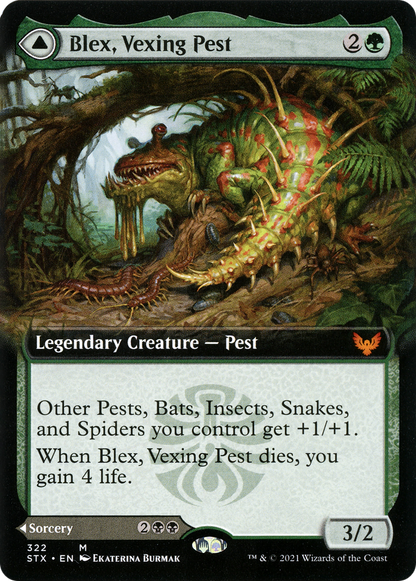 Blex, Vexing Pest (Extended Art) (STX-322) [Strixhaven: School of Mages] Foil