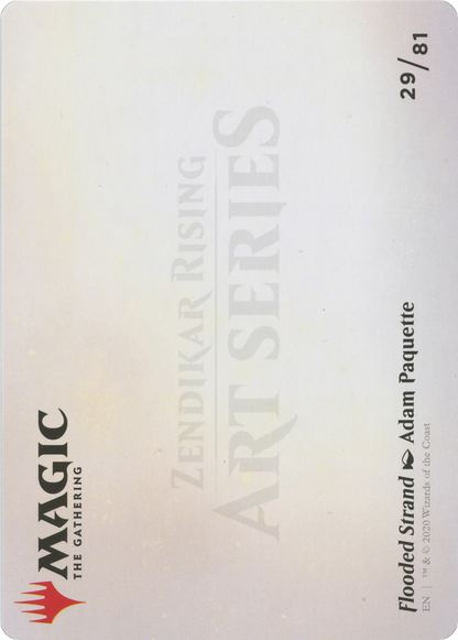 Flooded Strand // Flooded Strand (AZNR-029) (Borderless) [Zendikar Rising Art Series] Foil