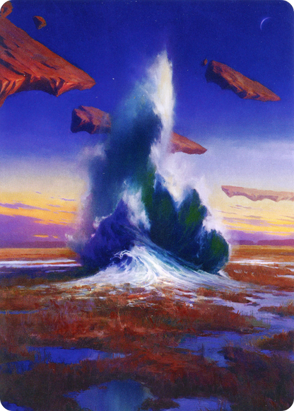 Flooded Strand // Flooded Strand (AZNR-029) (Borderless) [Zendikar Rising Art Series] Foil