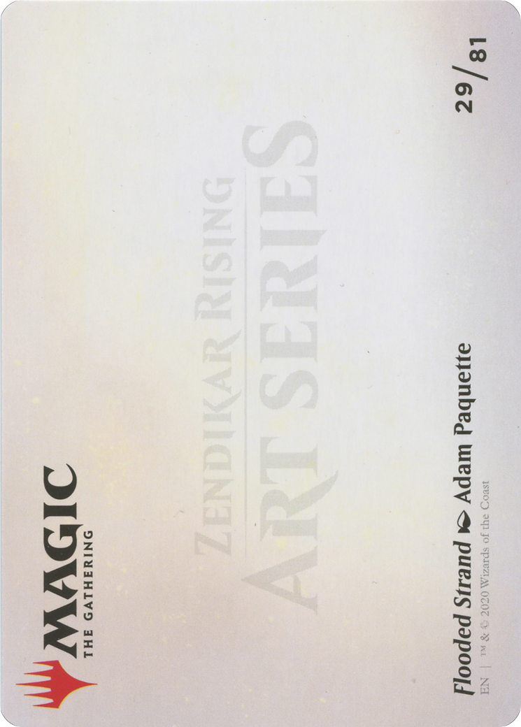 Flooded Strand // Flooded Strand (AZNR-029) (Borderless) [Zendikar Rising Art Series]