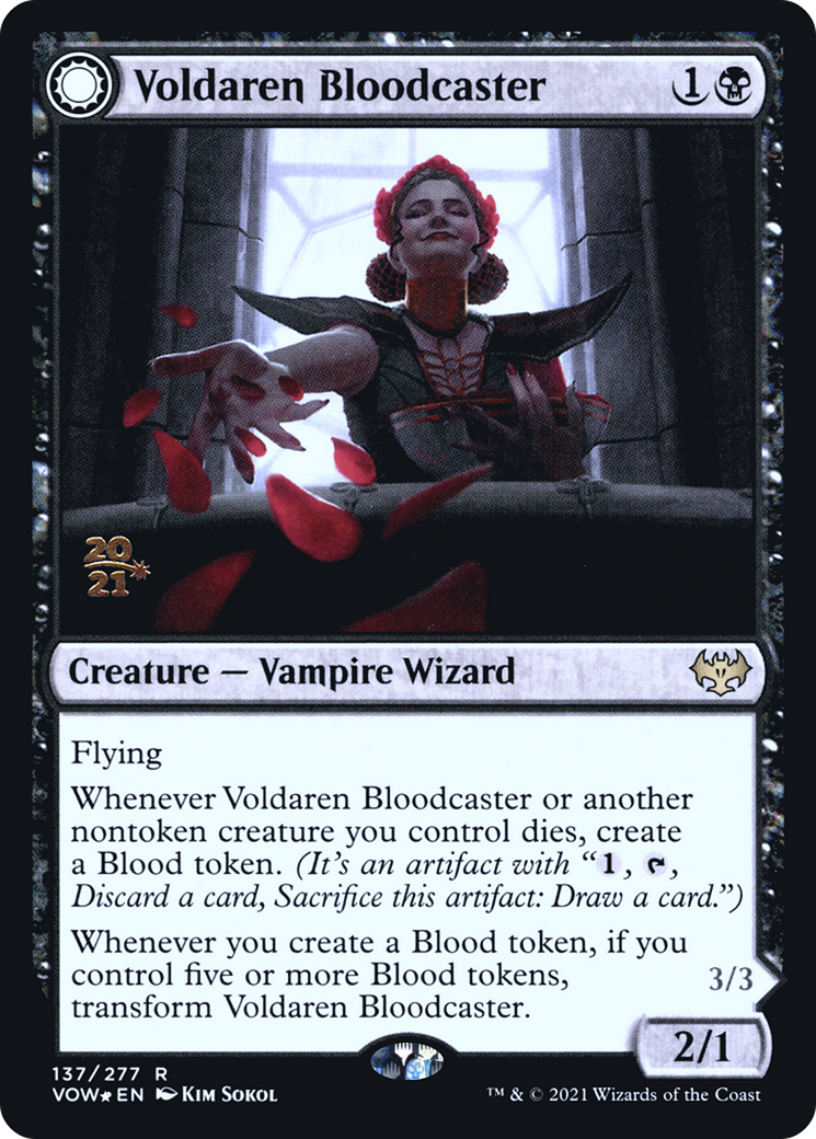 Voldaren Bloodcaster (PRE-137) [Innistrad: Crimson Vow Promos] Foil