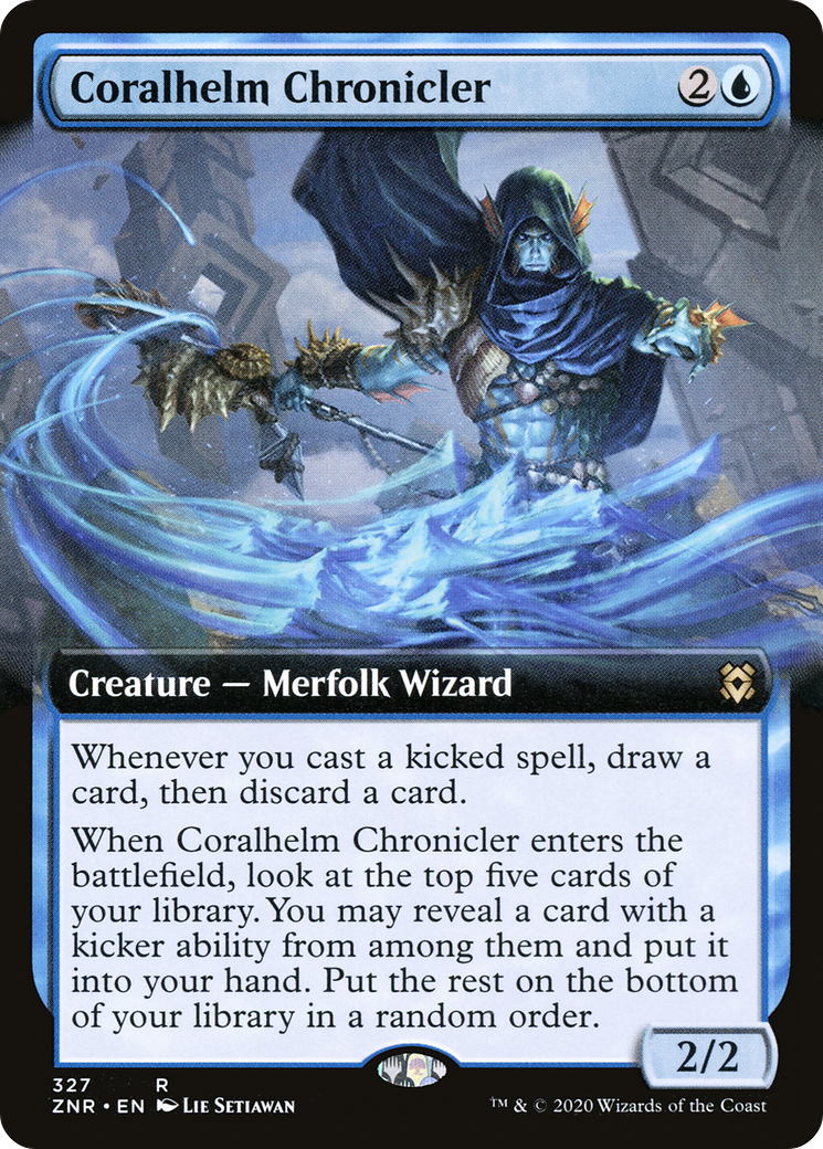 Coralhelm Chronicler (Extended Art) (ZNR-327) [Zendikar Rising] Foil