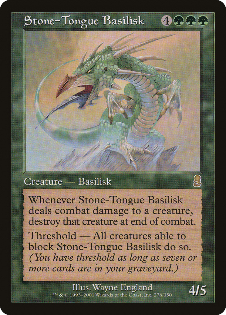 Stone-Tongue Basilisk (ODY-276) [Odyssey] Foil