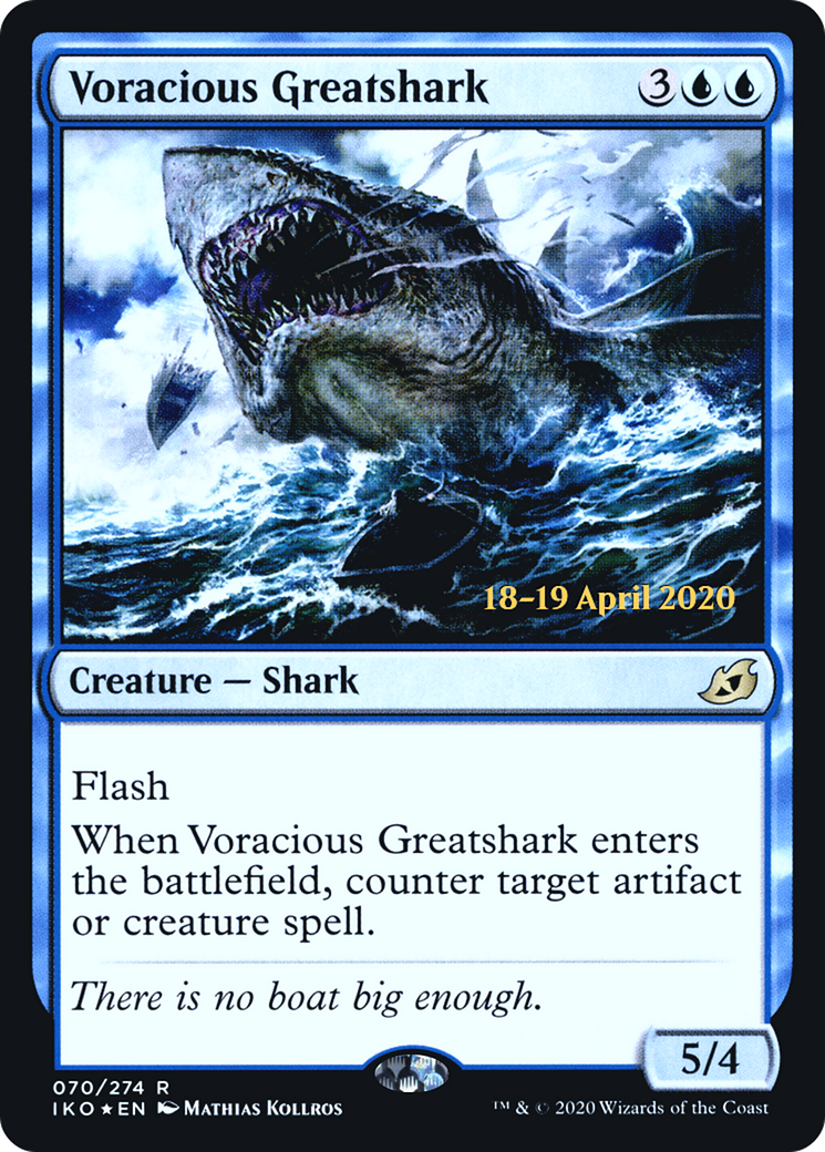 Voracious Greatshark (PRE-70S) [Ikoria: Lair of Behemoths Promos] Foil