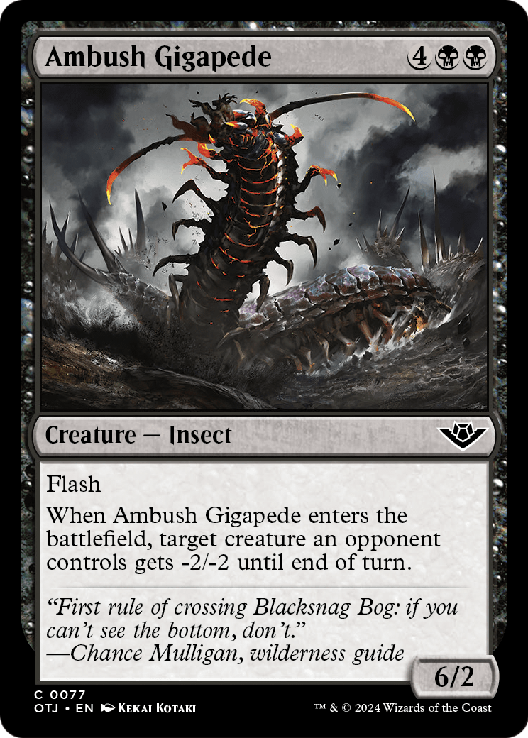 Ambush Gigapede (OTJ-077) [Outlaws of Thunder Junction]