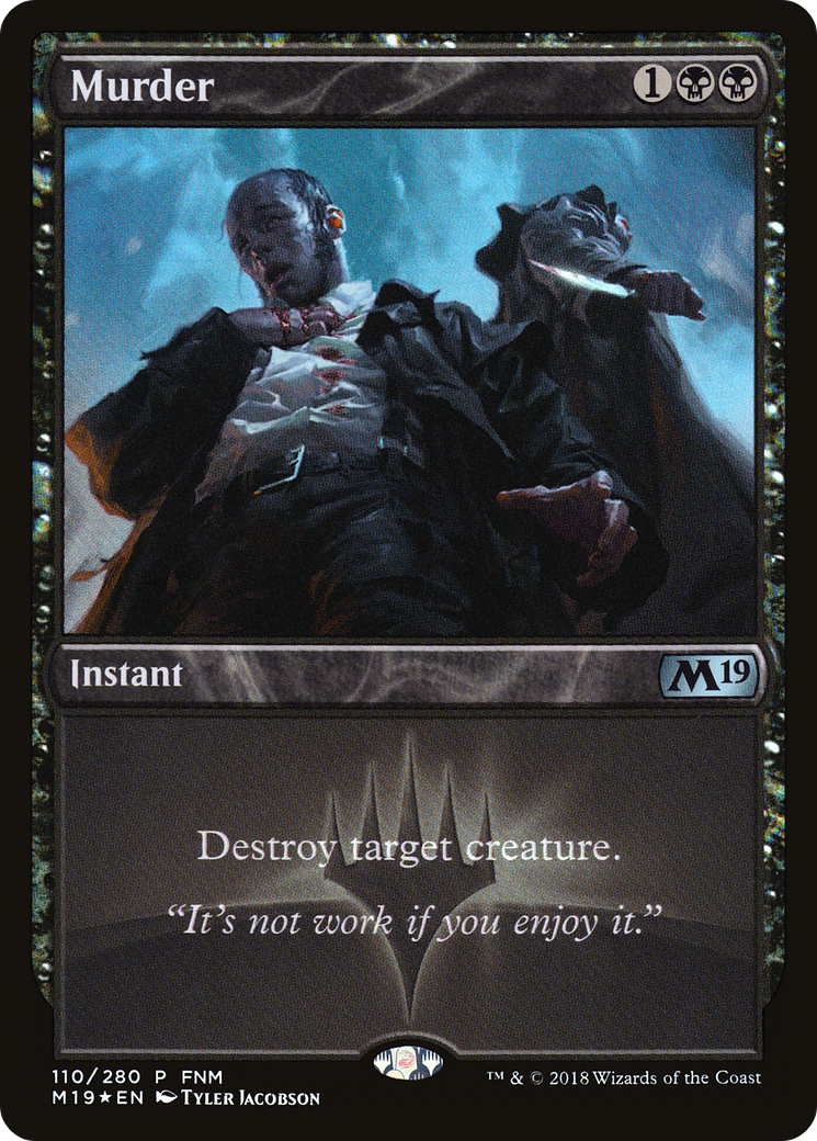Murder (FNM-110) [Core Set 2019 Promos] Foil