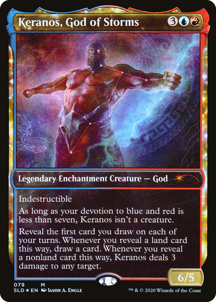 Keranos, God of Storms (SLD-079) (Showcase) [Secret Lair Drop] Foil