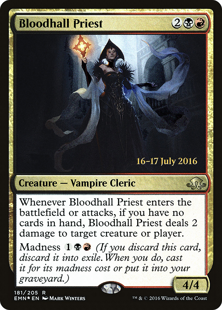 Bloodhall Priest (PRE-181S) [Eldritch Moon Promos] Foil