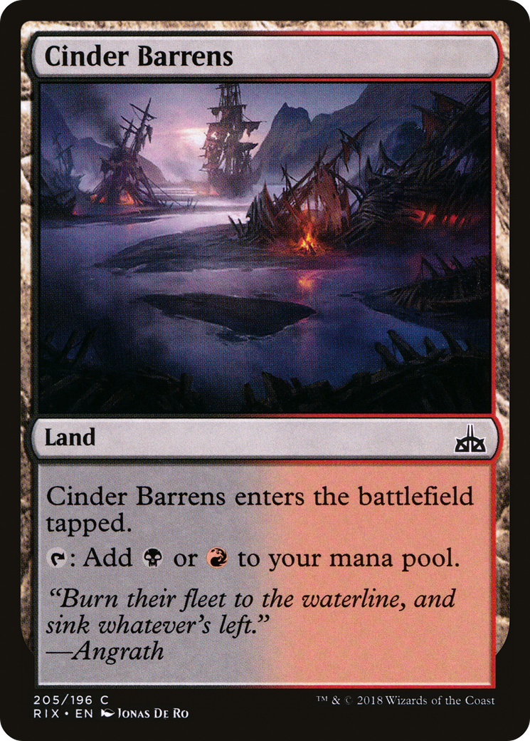Cinder Barrens (RIX-205) [Rivals of Ixalan]