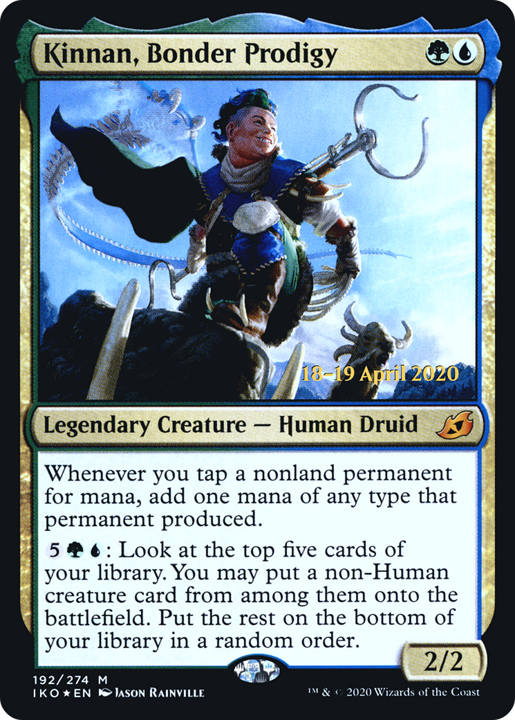 Kinnan, Bonder Prodigy (PRE-192S) [Ikoria: Lair of Behemoths Promos] Foil