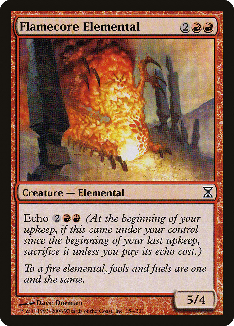 Flamecore Elemental (TSP-154) [Time Spiral] Foil
