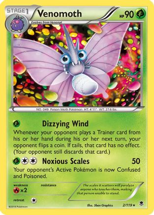 Venomoth (002/119) [XY  Phantom Forces] - Rare