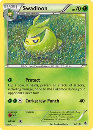 Swadloon (006/119) [XY  Phantom Forces] Reverse Holofoil - Uncommon