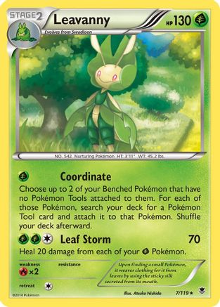 Leavanny (007/119) [XY  Phantom Forces] Reverse Holofoil - Rare