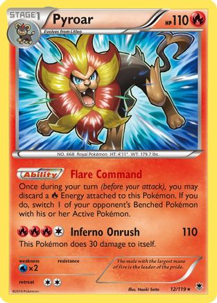 Pyroar (012/119) [XY  Phantom Forces] Holofoil - Holo Rare