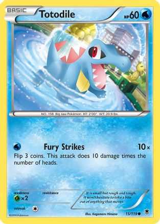 Totodile (015/119) [XY  Phantom Forces] Reverse Holofoil - Common