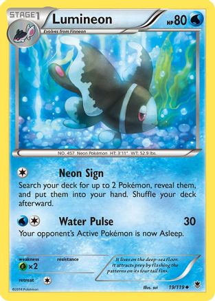 Lumineon (19/119) [XY  Phantom Forces] Reverse Holofoil - Uncommon
