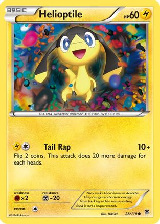 Helioptile (28/119) [XY  Phantom Forces] Reverse Holofoil - Common
