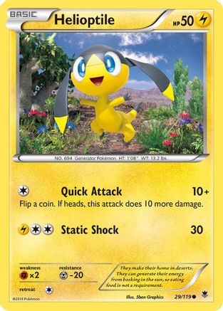 Helioptile (29/119) [XY  Phantom Forces] Reverse Holofoil - Common