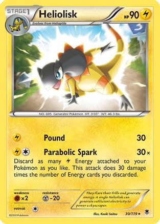Heliolisk (30/119) [XY  Phantom Forces] Reverse Holofoil - Holo Rare