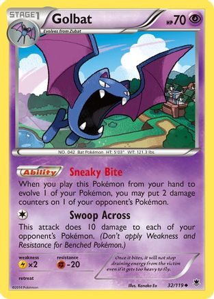 Golbat (032/119) [XY  Phantom Forces] Reverse Holofoil - Uncommon