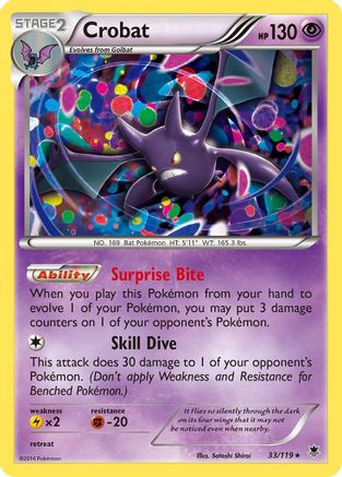 Crobat (033/119) [XY  Phantom Forces] Reverse Holofoil - Rare