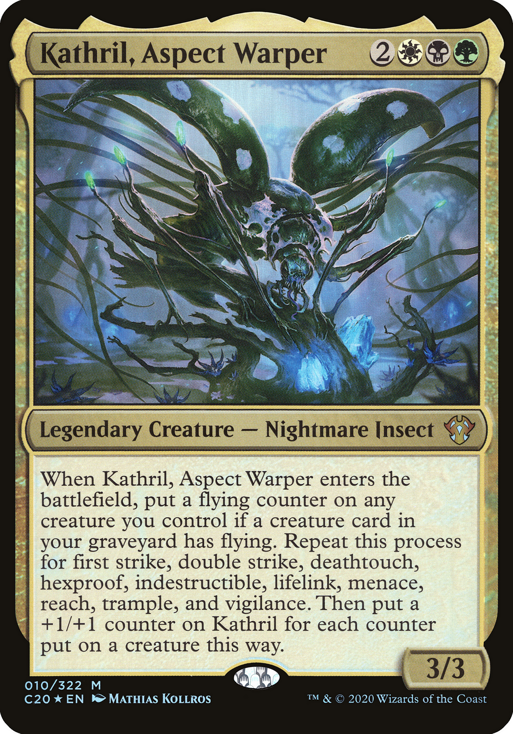 Kathril, Aspect Warper (Commander 2020) (OVER-010) [Commander 2020 Oversized] Foil