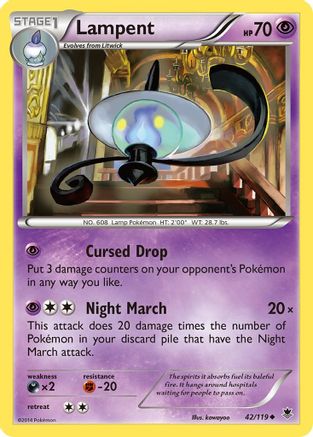Lampent (042/119) [XY  Phantom Forces] Reverse Holofoil - Uncommon