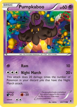 Pumpkaboo (044/119) [XY  Phantom Forces] Reverse Holofoil - Common