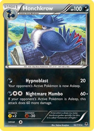 Honchkrow (52/119) [XY  Phantom Forces] Reverse Holofoil - Rare