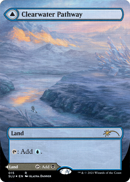 Clearwater Pathway (Borderless) (SLU-015) (Showcase) [Secret Lair: Ultimate Edition] Foil
