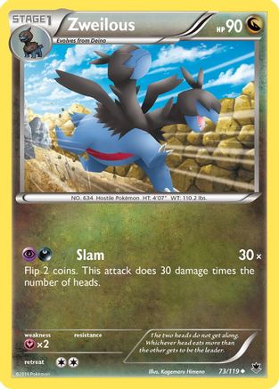 Zweilous (73/119) [XY  Phantom Forces] Reverse Holofoil - Uncommon