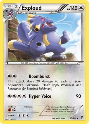 Exploud (85/119) [XY  Phantom Forces] Reverse Holofoil - Rare