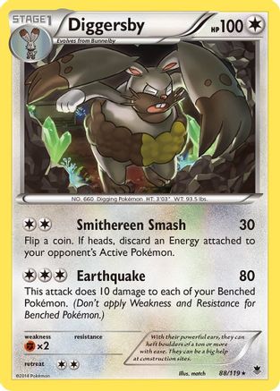 Diggersby (88/119) [XY  Phantom Forces] Reverse Holofoil - Rare