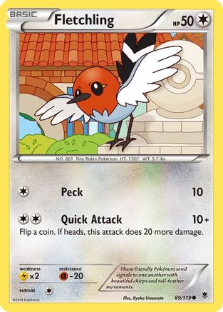 Fletchling (89/119) [XY  Phantom Forces] Reverse Holofoil - Common
