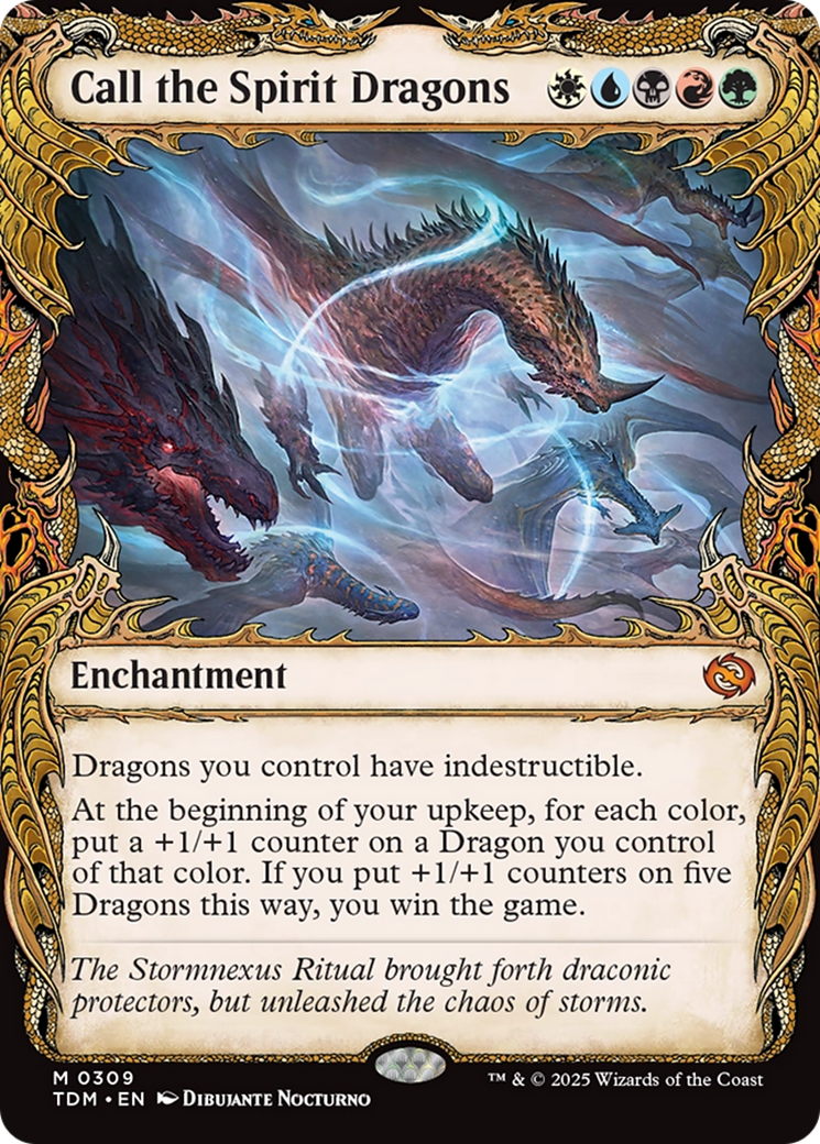 Call the Spirit Dragons (Showcase) (TDM-309) [Tarkir: Dragonstorm] Foil