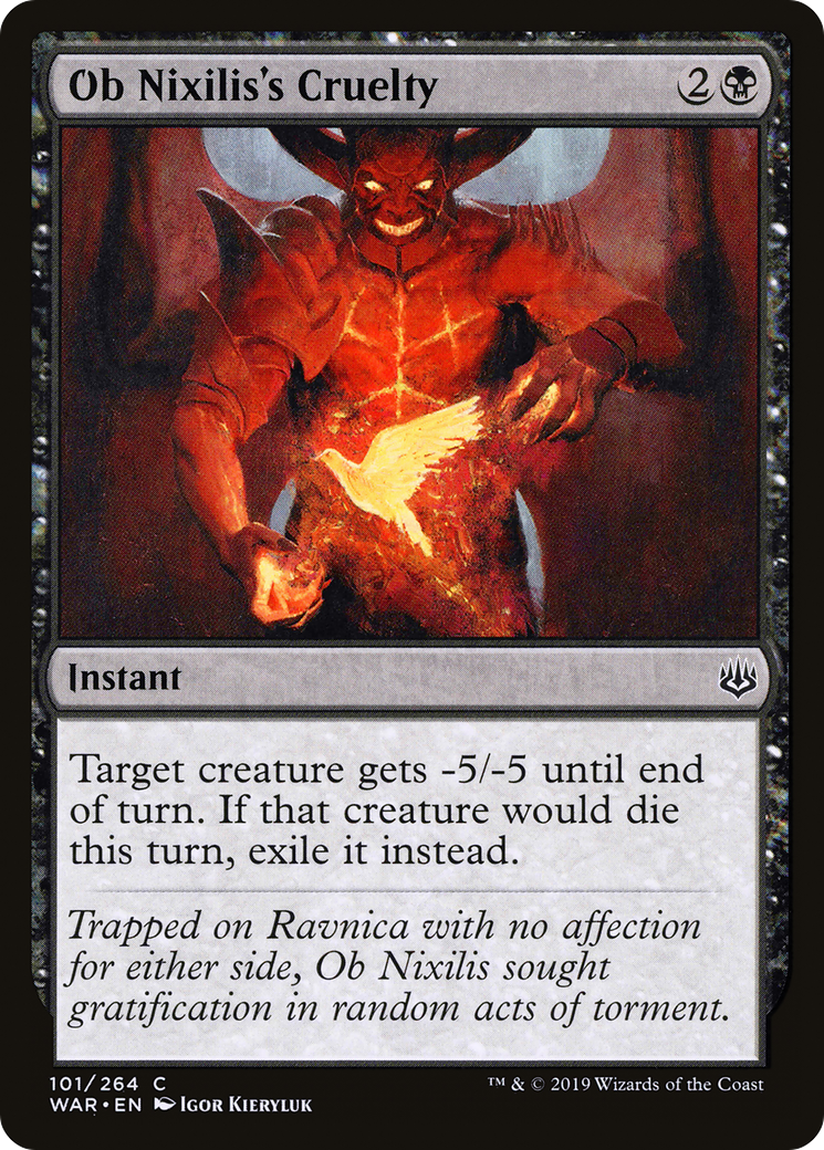 Ob Nixilis's Cruelty (WAR-101) [War of the Spark] Foil