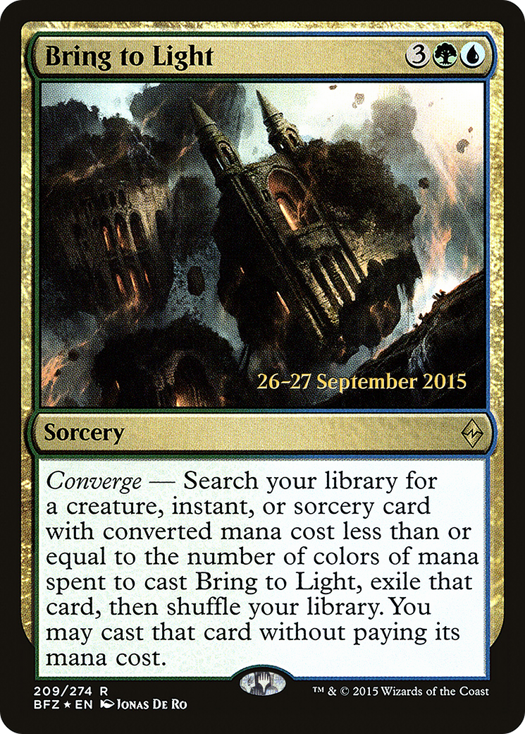 Bring to Light (PRE-209S) [Battle for Zendikar Promos] Foil
