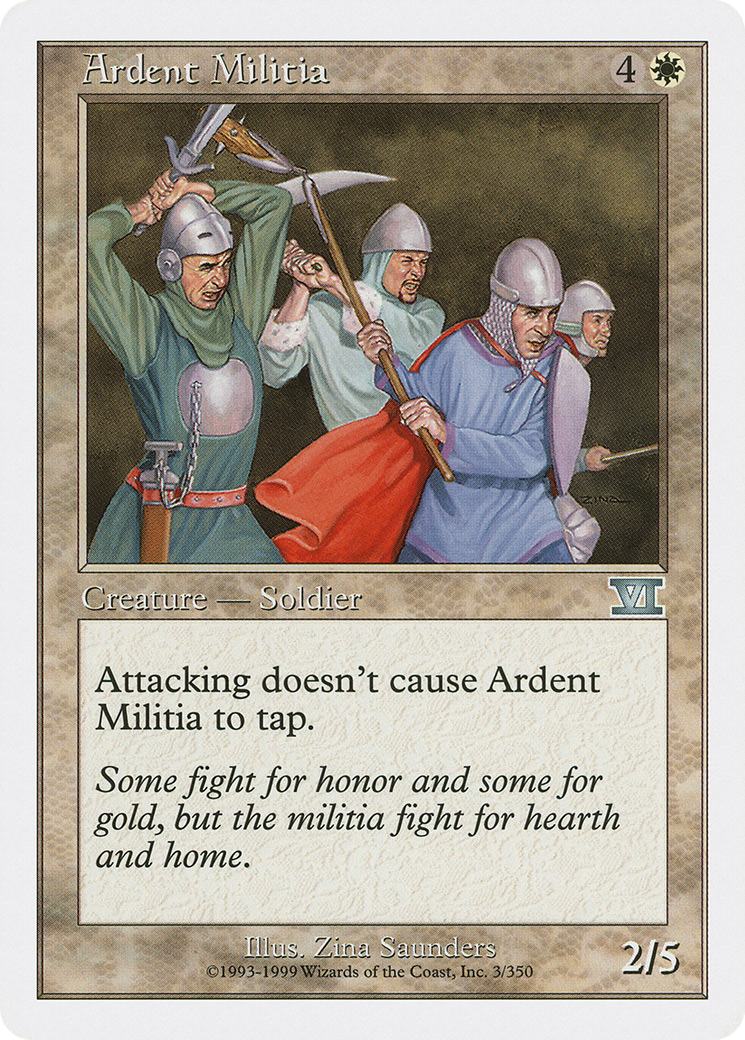 Ardent Militia (6ED-003) [Classic Sixth Edition]